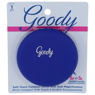 Goody Compact Mirror, Soft Touch, With Dual Magnification
