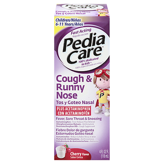 Pediacare Cherry Flavor Cough & Runny Nose 4 Oz