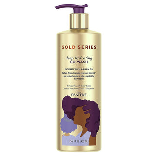 Pantene Gold Series From Sulfate-Free Deep Hydrating Co-Wash With Argan Oil For Curly, Coily Hair - 15.2 Fl Oz