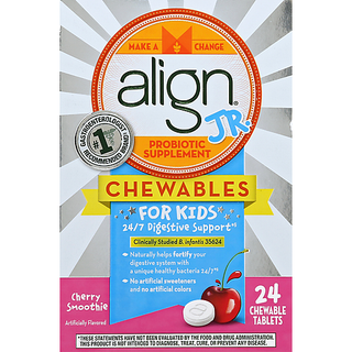 Align Probiotic, For Kids, Chewable Tablets, Cherry Smoothie