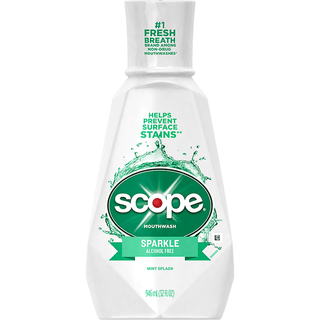Scope Sparkle Alcohol Free Mint Splash Mouthwash 32 Fl. Oz. Bottle