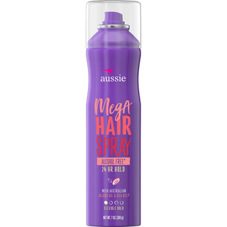 Aussie For Flexible Hold - Mega Alcohol-Free Hairspray With Jojoba Oil & Sea Kelp 7.0 Oz