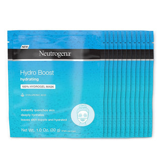 Neutrogena Hydro Boost Moisturizing & Hydrating 100% Hydrogel Sheet Face Mask For Dry Skin With Hyaluronic Acid, Gentle & Non-comedogenic, 1 Ounce