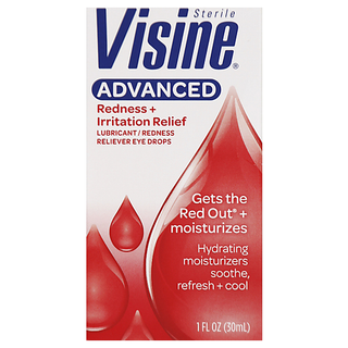 Visine Advanced Reliever Eye Drops Redness + Irritation Relief