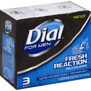 Dial For Men Fresh Reaction Revitalizing Soap Bars Sub Zero
