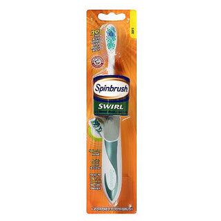 Arm & Hammer Spinbrush Swirl Powered Toothbrush Soft 1 Ct