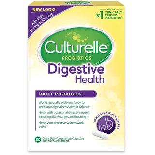 Culturelle Digestive Health Daily Probiotic Capsules, 10 Billion CFUs – 30 Count