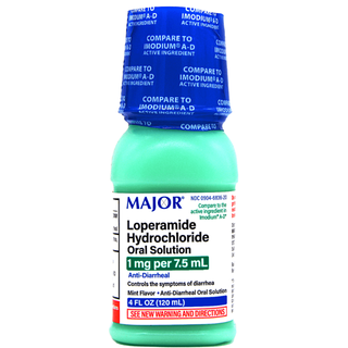 Major Loperamide Hydrochloride Oral Suspension Anti-Diarrheal Liquid 7.5 mL 4 FL Oz