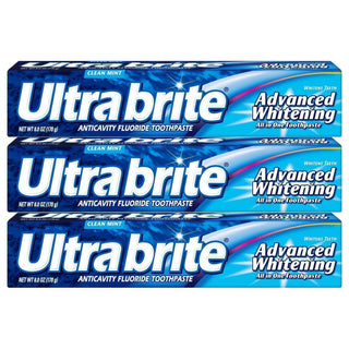 Ultra Brite Advanced Whitening Fluoride Toothpaste, Clean Mint - 6 Oz