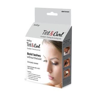 Godefroy Eyelash Tint & Curl For Bold Lashes Dark Brown 6 Oz