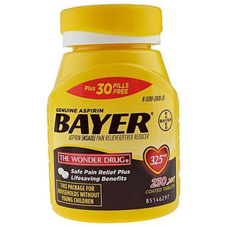 No Bayer Aspirin Pain Reliever/Fever Reducer 325mg Tablets 230