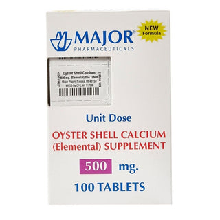Major Pharmaceuticals Oyster Shell Calcium 500 Mg Strength Tablet
