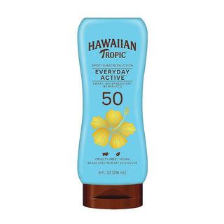 Hawaiian Tropic Sunscreen Lotion, Sport, Broad Spectrum SPF 50 8 Fl Oz