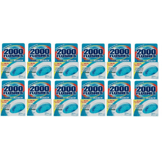 2000 Flushes Blue Plus Bleach Automatic Toilet Bowl Cleaner 3.5 Oz Tablet