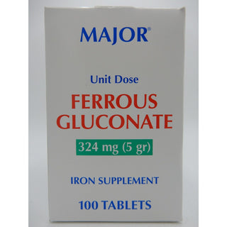 Major Ferrous Gluconate 324 Mg (5 Gr), 100 Unit DoseTablets 820555019001VL