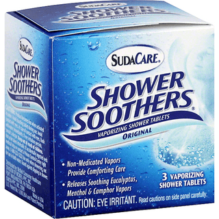 SudaCare NOS Shower SOOTHERS 3 Vaporizing Tablets Nasal SEALED DAMAGED BOX