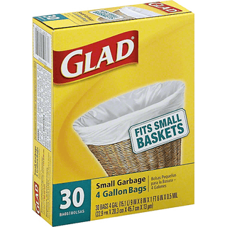 Glad Garbage Bags, Small, 4 Gallon