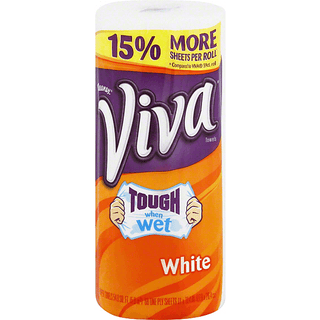 Viva Paper Towels, White, 1-Ply