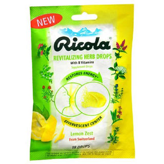 Ricola Herb Drops, Revitalizing, Lemon Zest