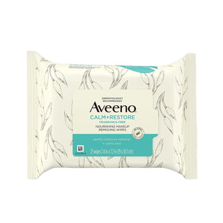 Aveeno Calm + Restore Nourishing Makeup Remover Face Wipes, 25CT
