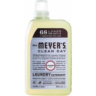 Mrs. Meyer's Laundry Detergent, Remarkably Concentrated 4 X, Lavender Scent 34 Oz
