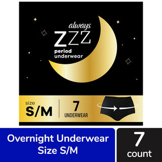 Always Zzz Overnight Disposable Period Underwear Size S/m