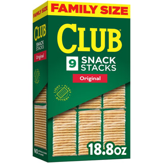 Club Snack Stacks Original Crackers Family Size, 9 Count, 18.8 Oz