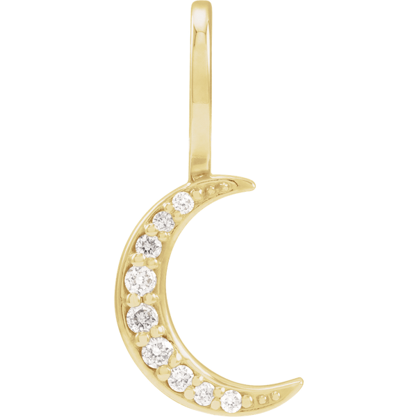 Lune Éternelle diamond crescent moon pendant