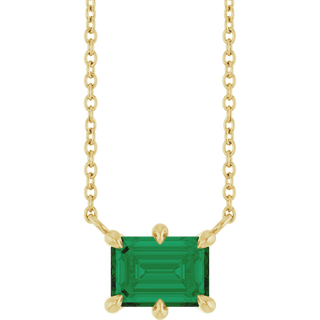 Clarté d’Émeraude 14K Gold Lab-Grown Emerald Necklace