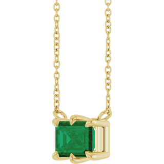 Clarté d’Émeraude 14K Gold Lab-Grown Emerald Necklace