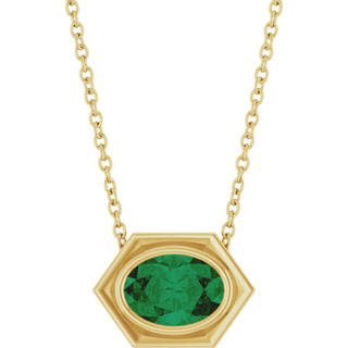Émeraude Hexa Pendant Necklace