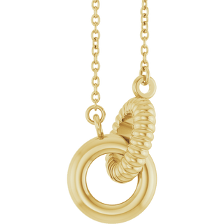 Liaison Éternelle Necklace 14K Gold Interlocking Circles