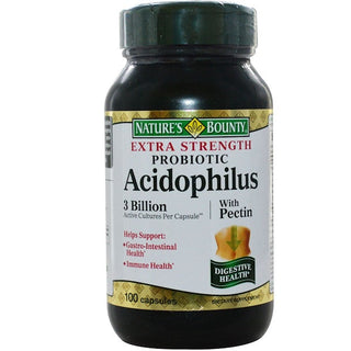 Nature's Bounty Probiotic Acidophilus With Pectin Extra Strength, 100 Caps
