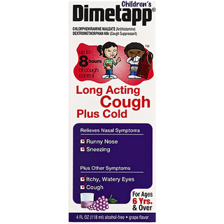 Dimetapp Cough Plus Cold, Long Acting, Grape Flavor 4 Oz