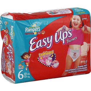 Pampers Easy Ups Girls Size 4T-5T Training Pants 19 Ct Pack