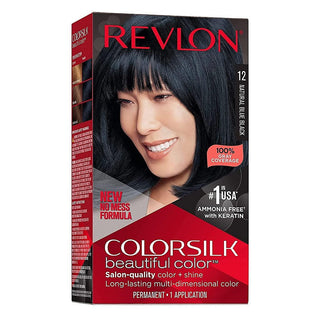 Revlon Colorsilk Beautiful Color Permanent Hair Color, Natural Blue Black 12