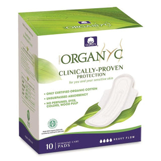 Organyc Organic Cotton Pads Folded Heavy Flow Night