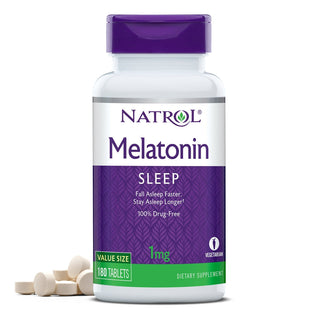 Natrol Melatonin 1mg, Sleep Aid Supplement for Restful Sleep, 180 Tablets