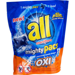 all Mighty Pacs Laundry Detergent With Stainlifters