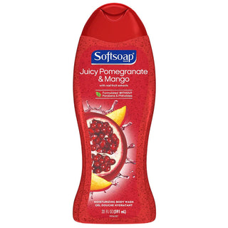 Softsoap Moisturizing Body Wash, Juicy Pomegranate And Mango 20 Fl Oz