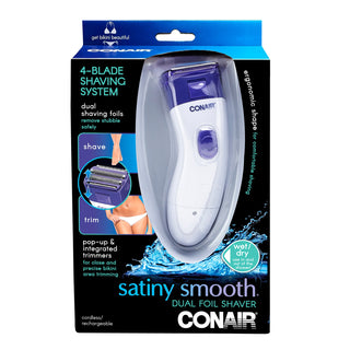 Conair Satiny Smooth Dual Foil Wet/Dry Rechargeable Shaver