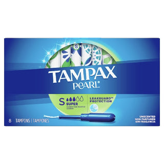Tampax Pearl Tampons, Plastic, Super Absorbency, Unscented
