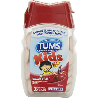 Tums Calcium Tablets for Kids, Cherry Blast, 36 Ea