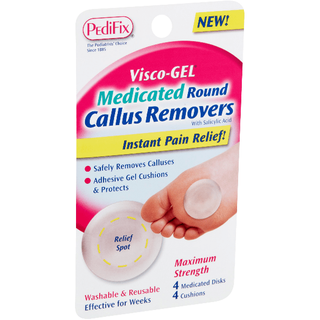 PediFix Visco-Gel Medicated Round Callus Removers 4 count