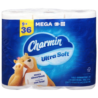 Charmin Bathroom Tissue, Unscented, Mega Rolls, 2 Ply