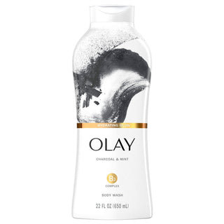 Olay Body Wash, Charcoal & Mint, Hydrating Glow 22 Fl Oz