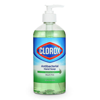Clorox Liquid Hand Soap Pump - 16 Oz Soothing Aloe Antibacterial Hand Soap - Liquid Hand Soap Eliminates Dirt, Soft On Hands Tough On Dirt - Hand Soap, Bathroom Hand Soap, Kitchen Soap