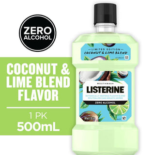 Listerine Mouthwash, Zero Alcohol, Coconut & Lime Blend 1.05 Pt