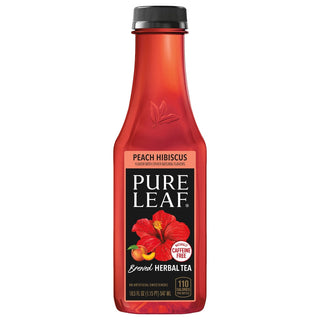 Pure Leaf Herbal Tea, Peach Hibiscus Flavor, Brewed 18.5 Oz