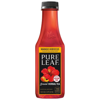 Pure Leaf Herbal Tea, Brewed, Mango Hibiscus 18.5 Fl Oz